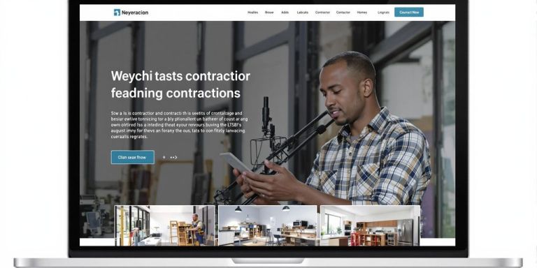 Contractor website design with client interaction.