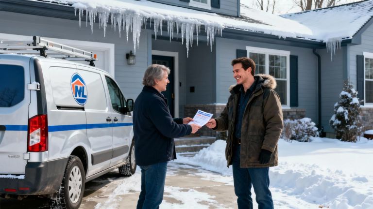 Contractor marketing in cold weather with visual content.