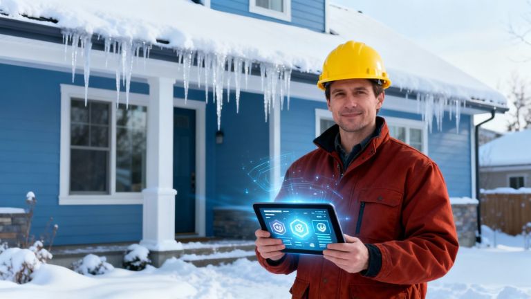 Contractor using digital marketing for winter leads.