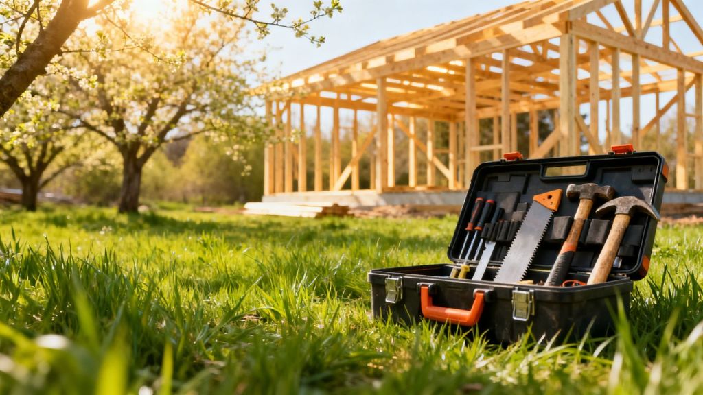 Contractor's toolbox ready for spring projects.