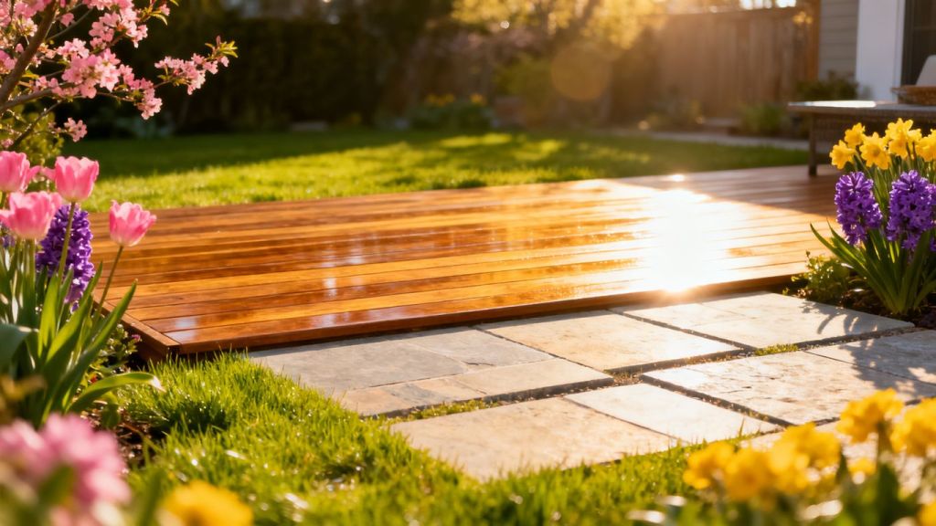 Deck and patio installers spring landing page visual