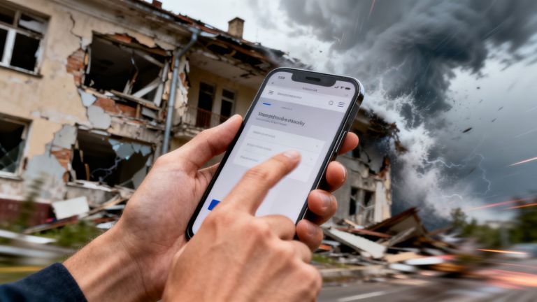 Fast contact on a contractor website for storm repair.